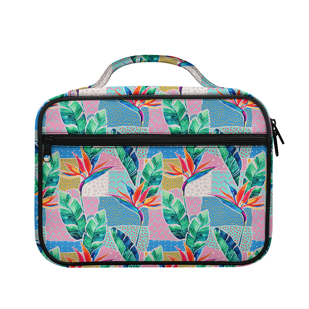 Watercolor Tropical Patchwork Print Briefcase Bible Bag