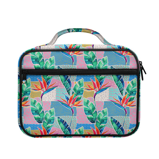 Watercolor Tropical Patchwork Print Briefcase Bible Bag