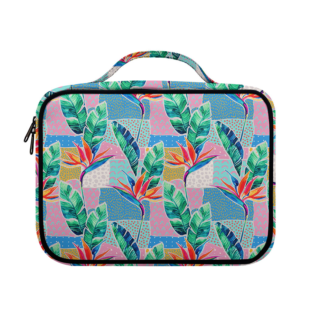 Watercolor Tropical Patchwork Print Briefcase Bible Bag