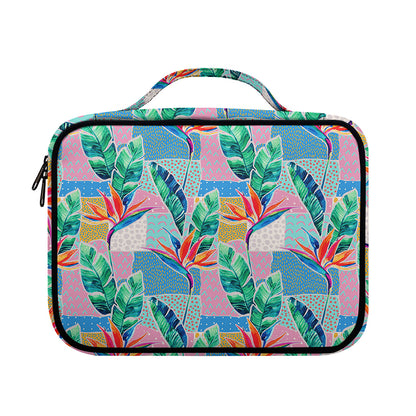 Watercolor Tropical Patchwork Print Briefcase Bible Bag