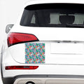 Watercolor Tropical Patchwork Print Car Sticker