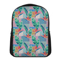 Watercolor Tropical Patchwork Print Casual Backpack