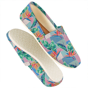 Watercolor Tropical Patchwork Print Casual Shoes