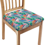 Watercolor Tropical Patchwork Print Chair Cushion Cover
