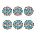 Watercolor Tropical Patchwork Print Coaster Set