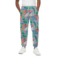 Watercolor Tropical Patchwork Print Cotton Sweatpants