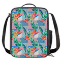 Watercolor Tropical Patchwork Print Crossbody Lunch Bag