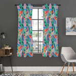 Watercolor Tropical Patchwork Print Curtain