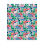 Watercolor Tropical Patchwork Print Curtain
