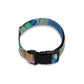 Watercolor Tropical Patchwork Print Dog Collar