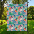 Watercolor Tropical Patchwork Print Garden Flag