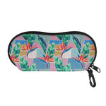 Watercolor Tropical Patchwork Print Glasses Case