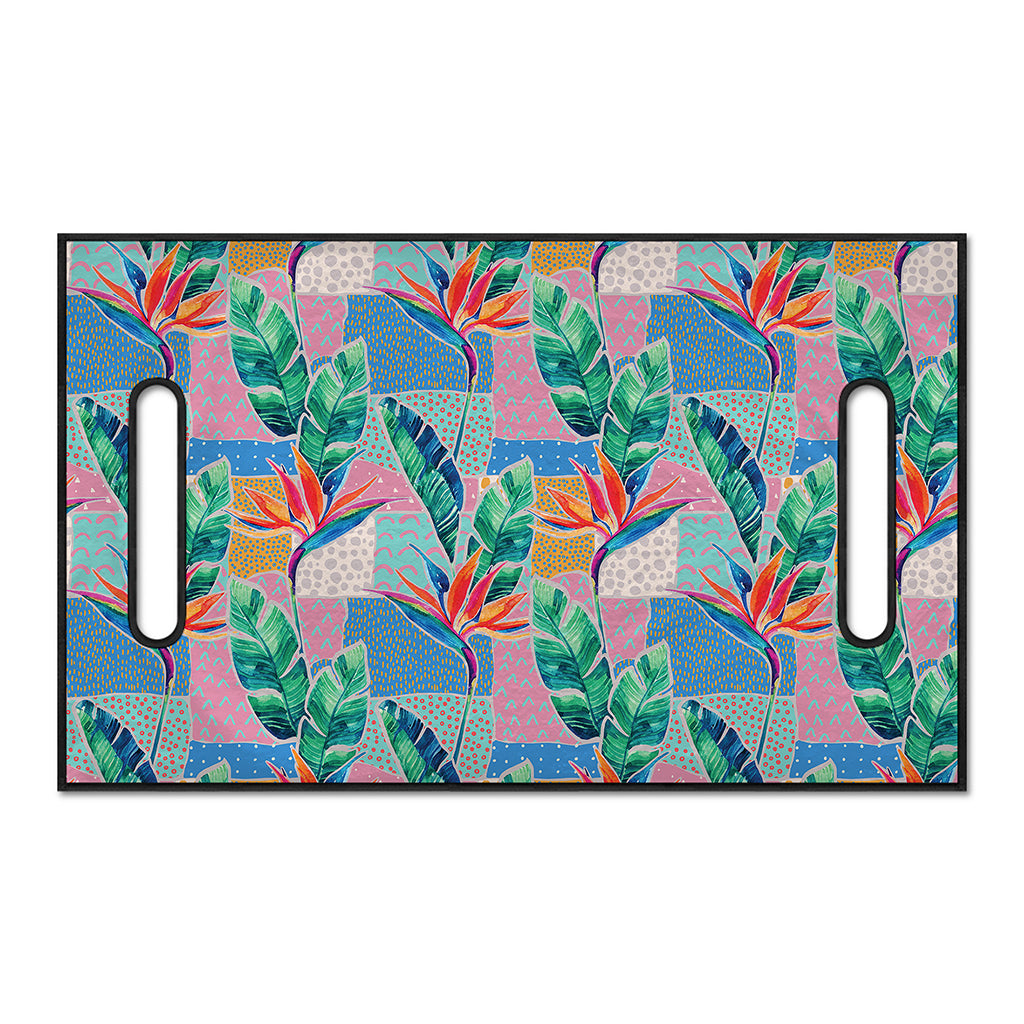 Watercolor Tropical Patchwork Print Golf Cart Seat Cover