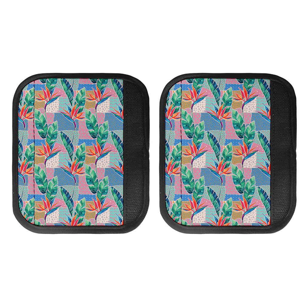 Watercolor Tropical Patchwork Print Handle Covers