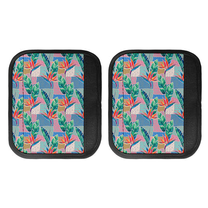 Watercolor Tropical Patchwork Print Handle Covers