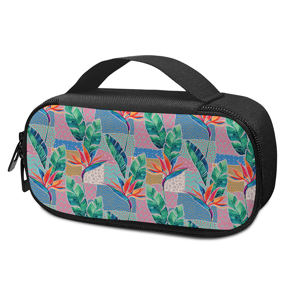 Watercolor Tropical Patchwork Print Insulin Cooler Travel Case