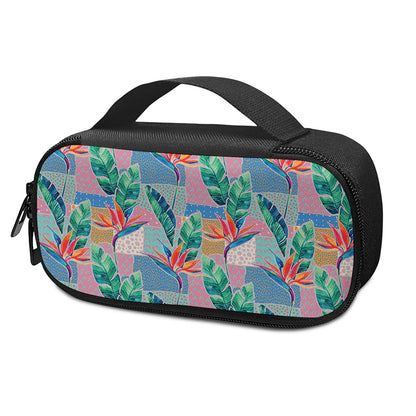 Watercolor Tropical Patchwork Print Insulin Cooler Travel Case