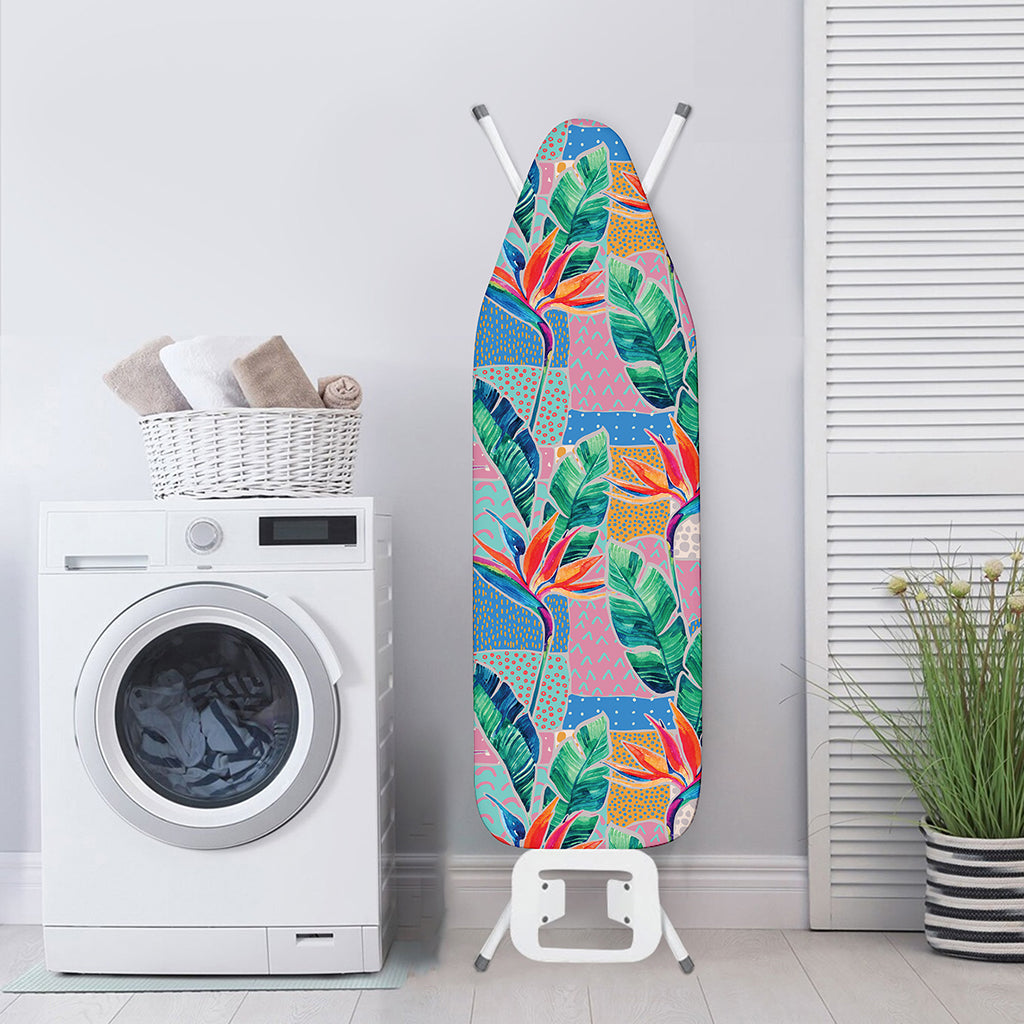 Watercolor Tropical Patchwork Print Ironing Board Cover