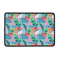 Watercolor Tropical Patchwork Print Kitchen Mat