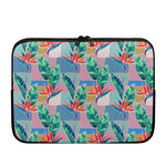Watercolor Tropical Patchwork Print Laptop Sleeve