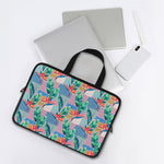 Watercolor Tropical Patchwork Print Laptop Sleeve With Handle