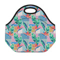 Watercolor Tropical Patchwork Print Neoprene Lunch Bag