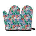 Watercolor Tropical Patchwork Print Oven Mitts