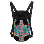 Watercolor Tropical Patchwork Print Pet Carrier Backpack