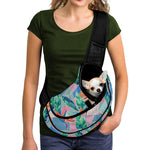 Watercolor Tropical Patchwork Print Pet Sling Carrier