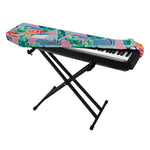 Watercolor Tropical Patchwork Print Piano Keyboard Cover
