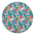 Watercolor Tropical Patchwork Print Round Blanket