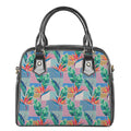 Watercolor Tropical Patchwork Print Shoulder Handbag