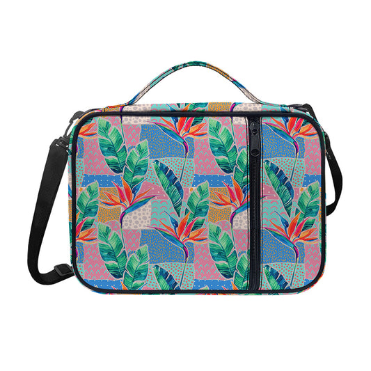 Watercolor Tropical Patchwork Print Shoulder Strap Bible Bag