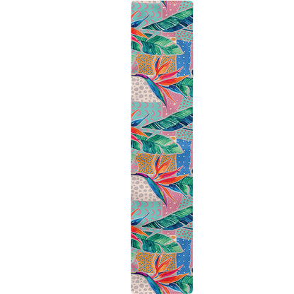 Watercolor Tropical Patchwork Print Table Runner