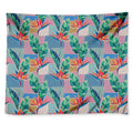 Watercolor Tropical Patchwork Print Tapestry