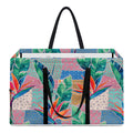 Watercolor Tropical Patchwork Print Utility Tote Bag