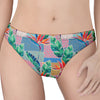 Watercolor Tropical Patchwork Print Women's Thong