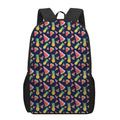 Watercolor Tropical Pattern Print 17 Inch Backpack