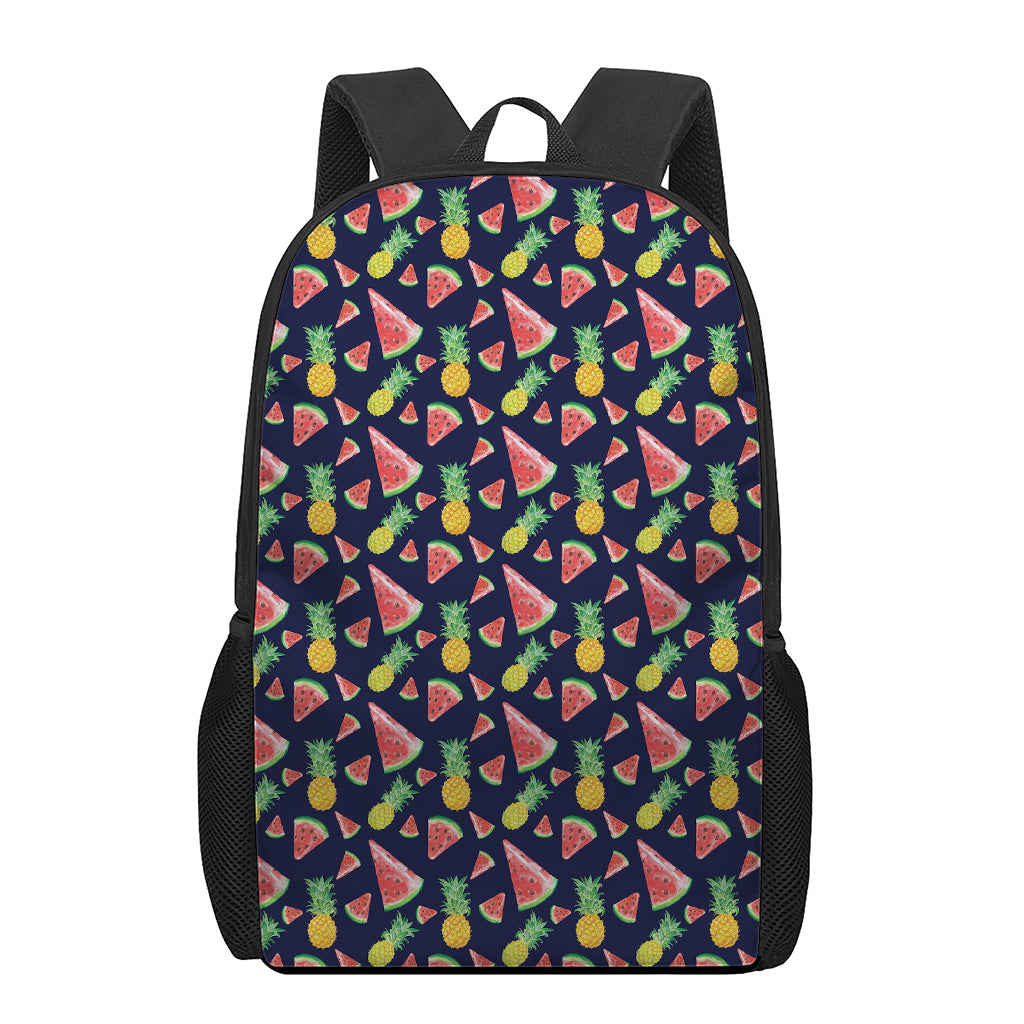 Watercolor Tropical Pattern Print 17 Inch Backpack