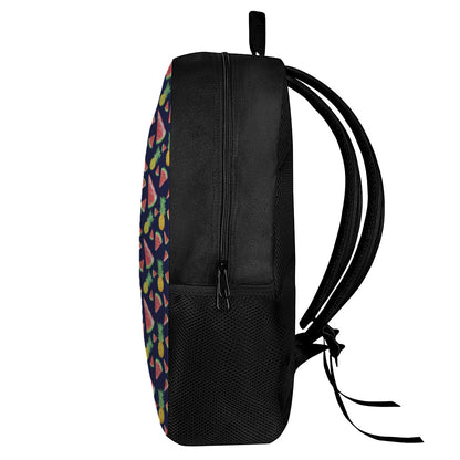 Watercolor Tropical Pattern Print 17 Inch Backpack