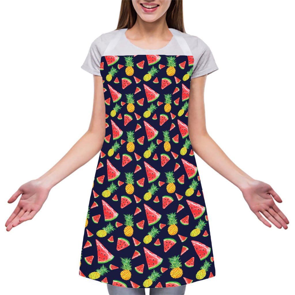 Watercolor Tropical Pattern Print Adjustable Apron