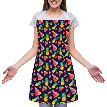 Watercolor Tropical Pattern Print Adjustable Apron