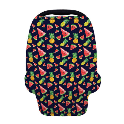 Watercolor Tropical Pattern Print Baby Seat Cover
