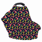 Watercolor Tropical Pattern Print Baby Seat Cover