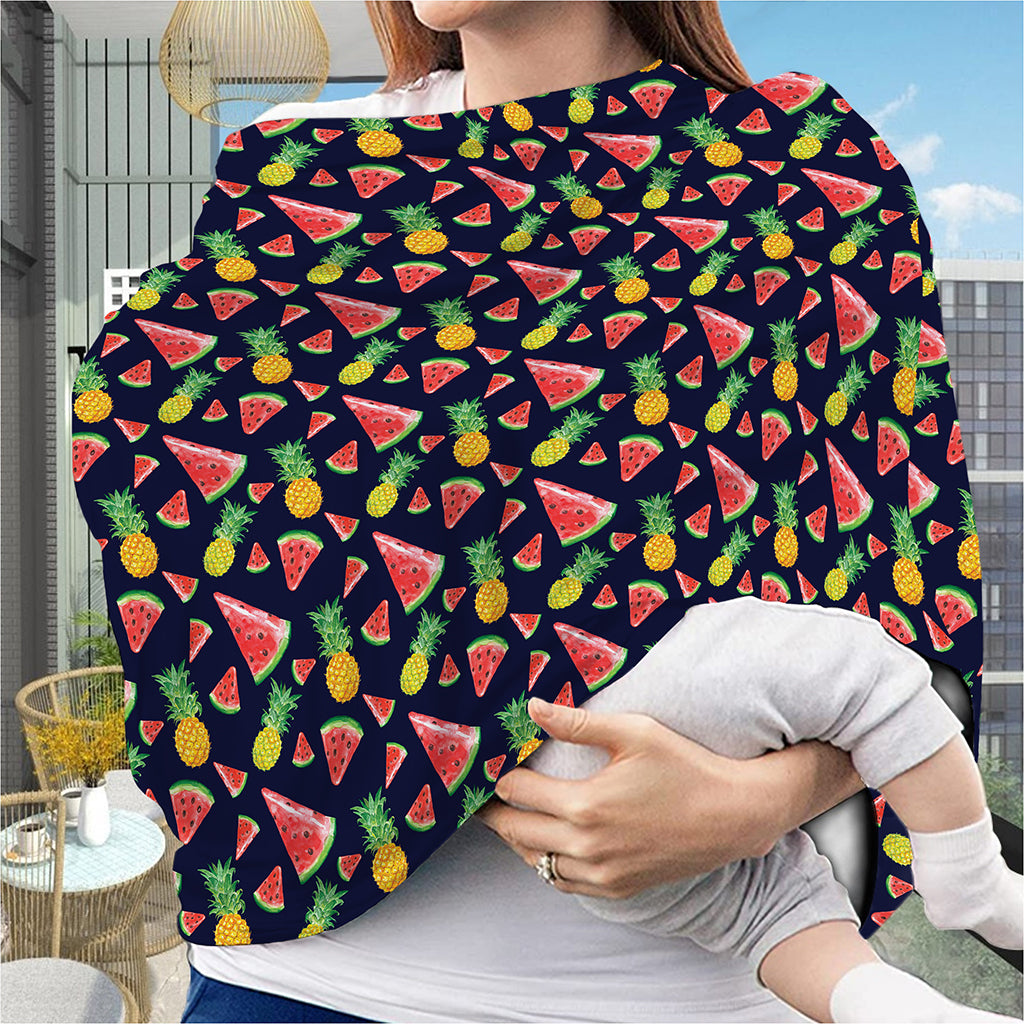 Watercolor Tropical Pattern Print Baby Seat Cover