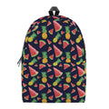 Watercolor Tropical Pattern Print School Backpack