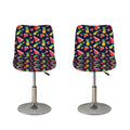 Watercolor Tropical Pattern Print Bar Stool Covers