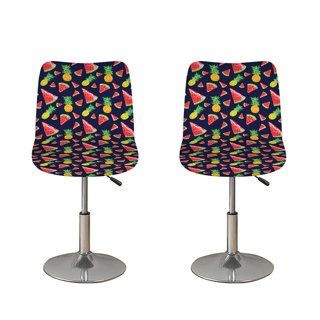 Watercolor Tropical Pattern Print Bar Stool Covers