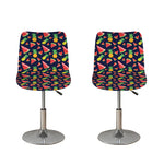 Watercolor Tropical Pattern Print Bar Stool Covers