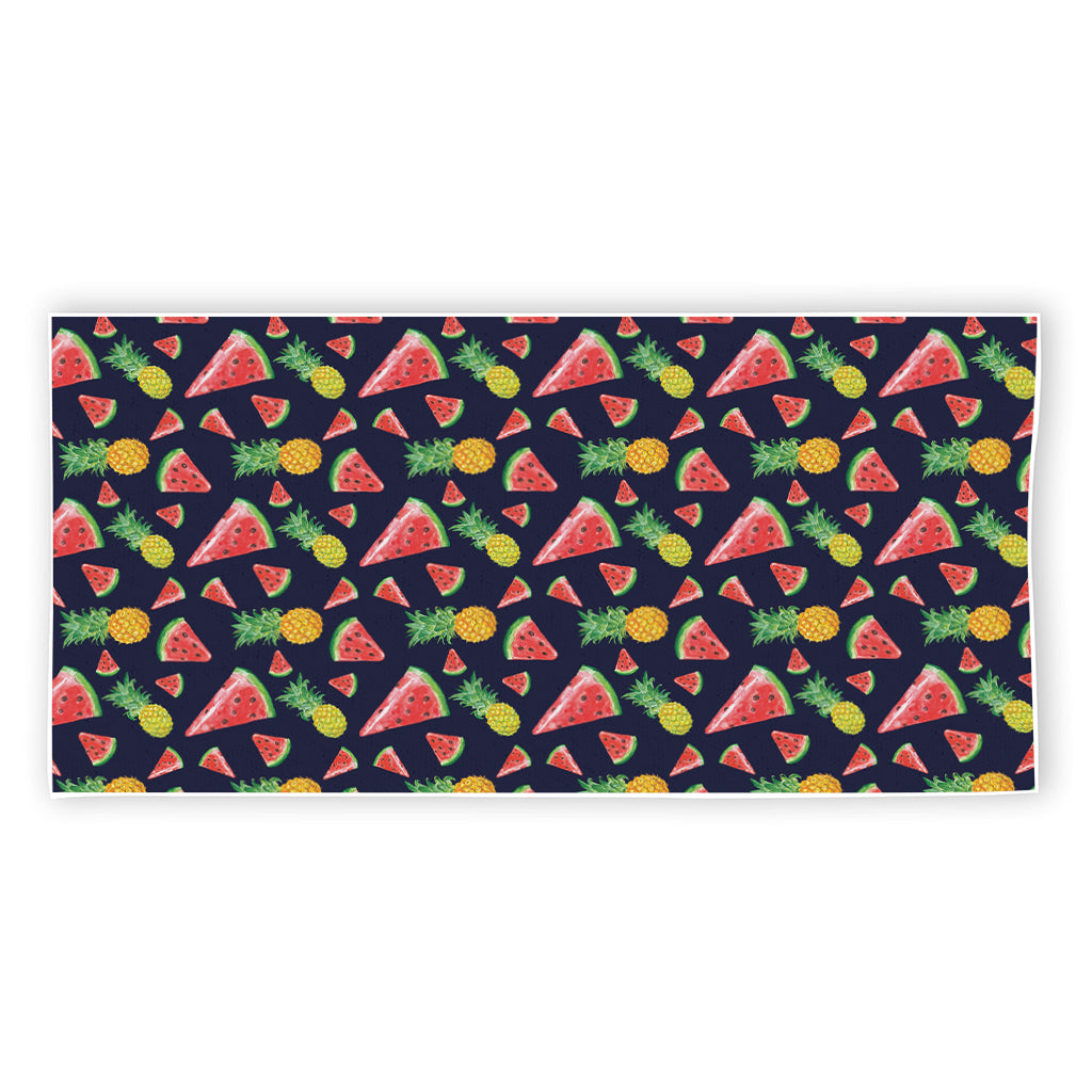 Watercolor Tropical Pattern Print Beach Towel